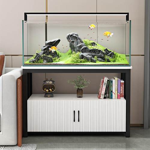 鱼缸架超强承重置物架鱼缸底柜双层家用客厅定制80cm落地鱼缸架子