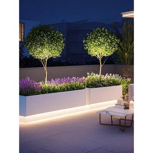 户外庭院隔断花箱组合花园绿植种植箱园林景观阳台不锈钢花槽定制