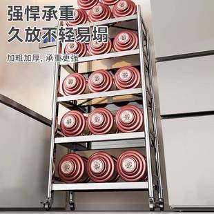 美厨8322物语锈钢厨房置物架地多功能落微炉家用多层夹缝收不纳波