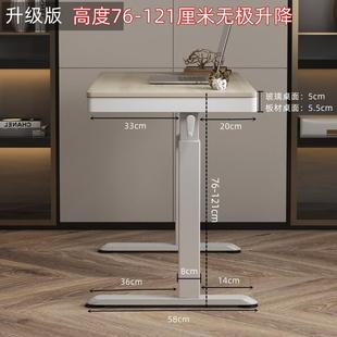 家用室学生学习桌简约钢书化玻璃办字公 N卧5升降RHG桌电脑桌台式