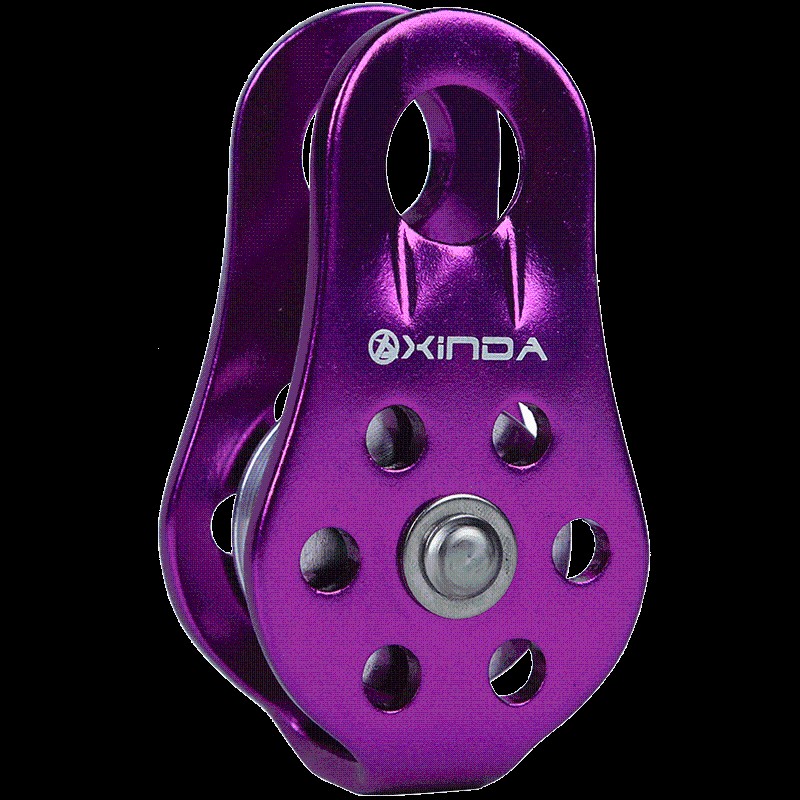 欣达户外登山固定式滑轮吊装单滑轮高空滑索攀岩横渡索道溜索装备