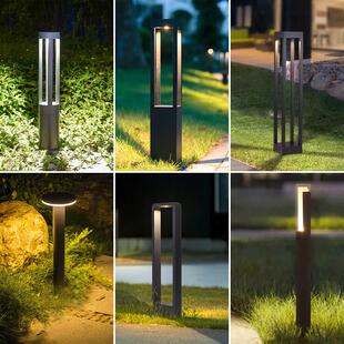 庭院灯户外防水草坪灯简约景观灯花园草地公园灯柱灯led草坪路灯