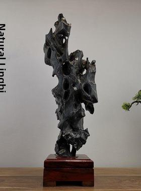 灵璧石奇石殿大小摆件天然原石中式传统装饰太湖石观赏石