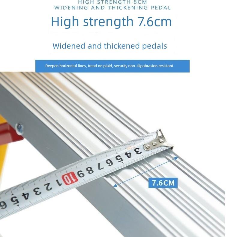 玻璃钢绝缘加厚平台人字梯子折叠工程梯家用扶手移动爬梯登高带网