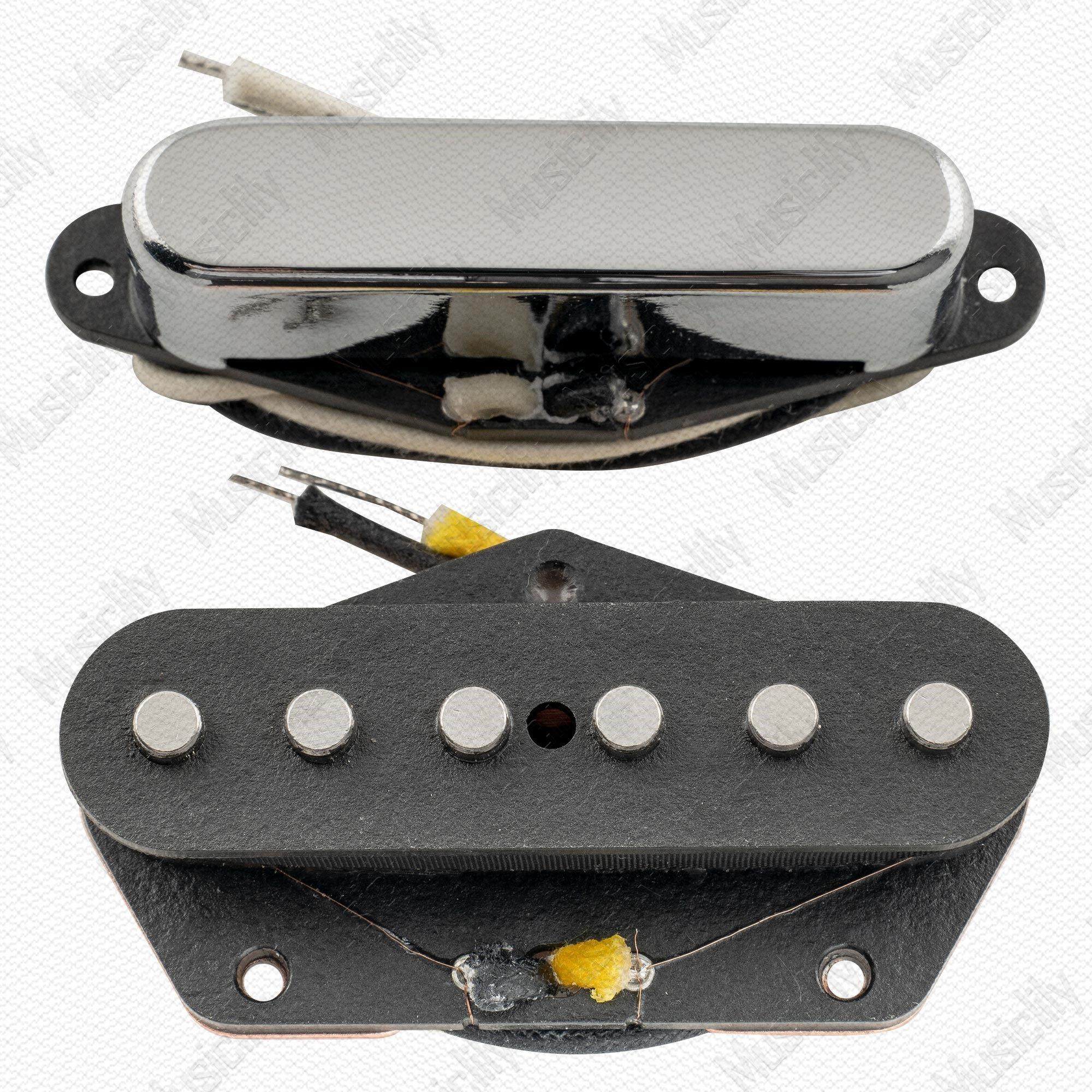 Musiclily电吉他电话拾音器单线圈集覆古铝镍钴5号磁铁桥颈