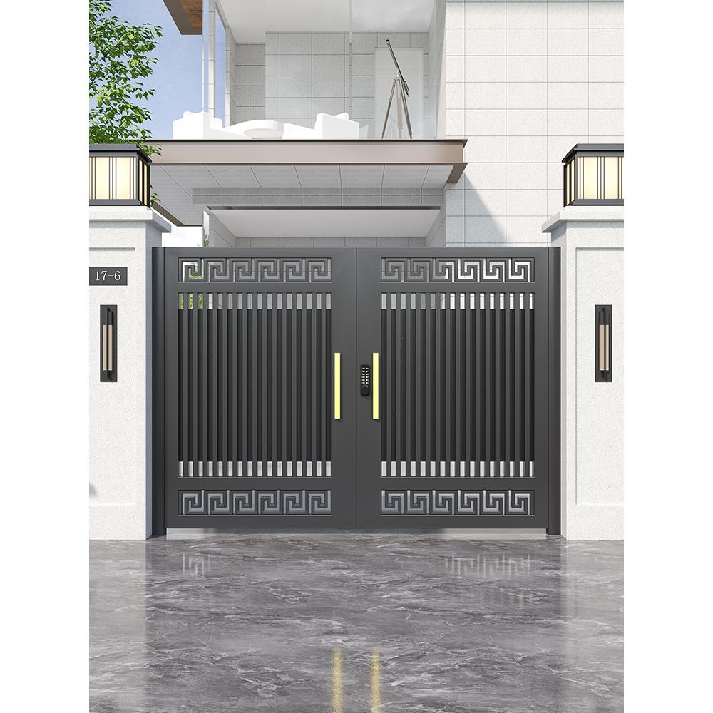 铝合金庭院门农村自建房大门户外院围墙门铁艺双开门