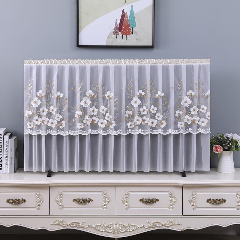 电视套开 机不取100寸86寸85寸电视防尘套液晶电视蕾丝电视套帘