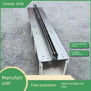 不锈钢成品线性缝隙排水盖u型树脂下水槽渗漏庭院沟u型槽