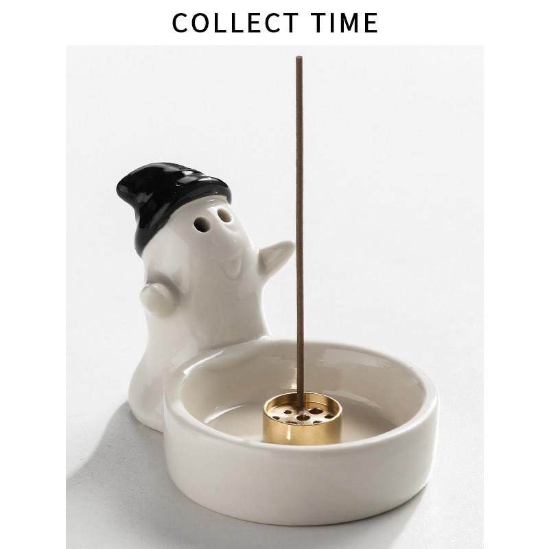 小幽灵卡通可爱小众香插香插香盘线香底座创意生日礼物桌面小摆件,家居饰品,香托/香盘/香座/香插,淘宝优惠券,粉丝福利购,淘宝优惠卷