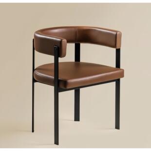 BEST北欧设计师餐椅轻奢高级感简约现代舒服久坐库迪咖啡厅靠背椅