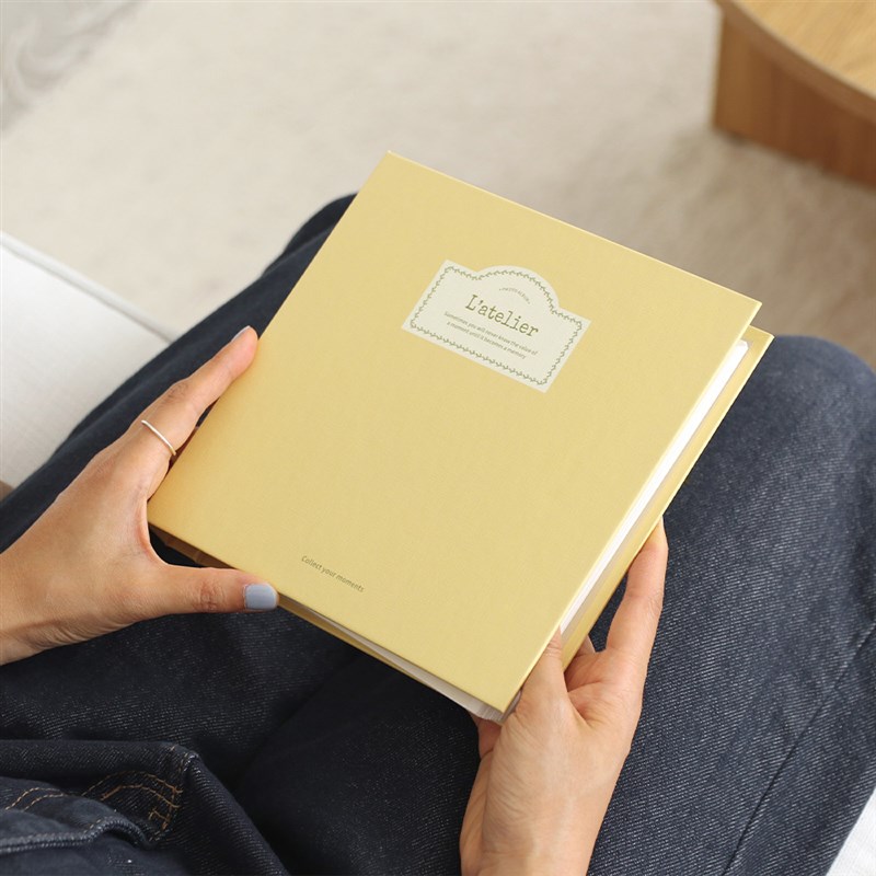 paperian简约纯色硬面4x6寸覆膜相册明信片拍立得四格收纳册