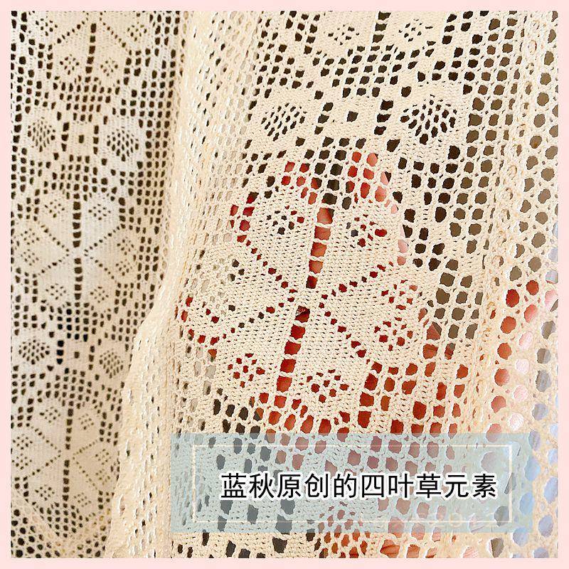 西米亚波风门级帘高28407编织蕾半帘丝厨房门帘玄关隔断帘风水帘