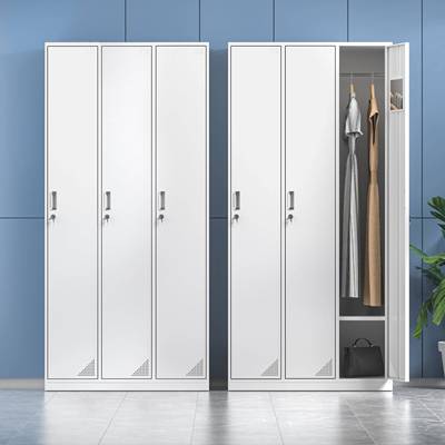 包邮三门铁皮衣柜办公室更衣柜浴室学校健身房宿舍员工储物柜带锁