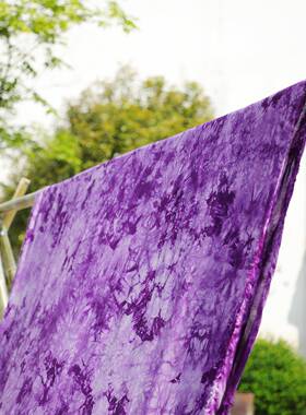 棉绸成品手扎布料民族风工蓝染古席道茶染背景布幔装饰人40416造