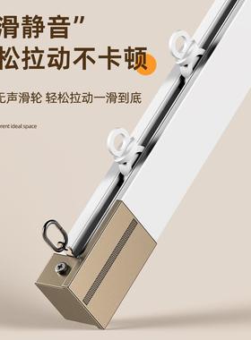 帘侧式装窗帘轨道静音挂钩滑轨铝08141合金单轨双轨卡扣导式轨顶