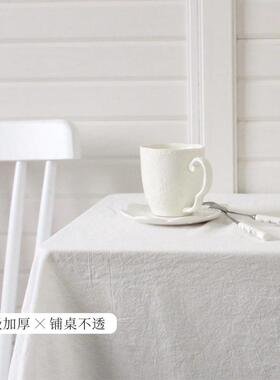 北欧is风格n纯白色布艺棉麻桌拍88465照摄影背景野餐布布宿舍甜品