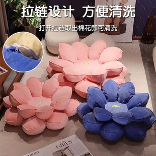 超大莲花坐垫蒲团榻榻米垫子荷花拜垫跪垫家用禅修软座垫客厅坐墩
