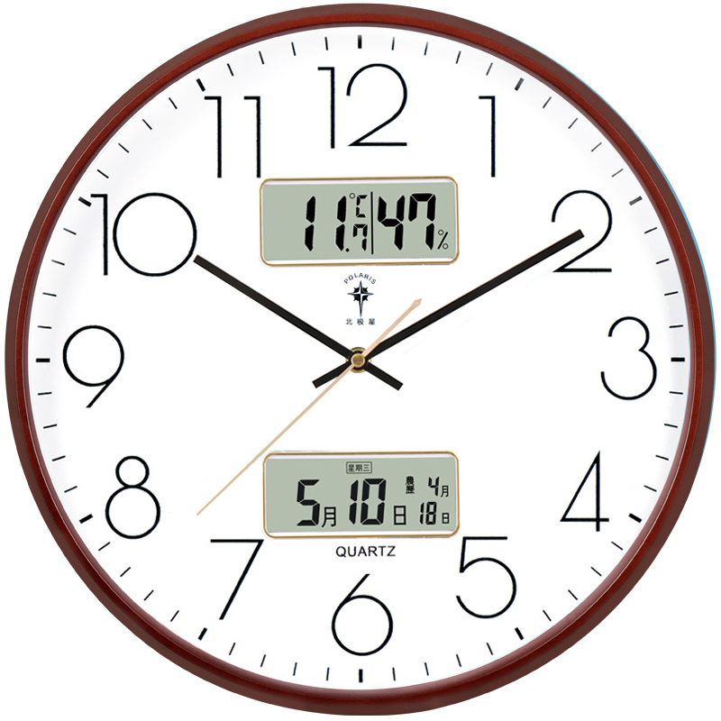 北极星客厅挂钟家用时尚钟表轻奢挂墙时钟现代简约大气挂表石英钟