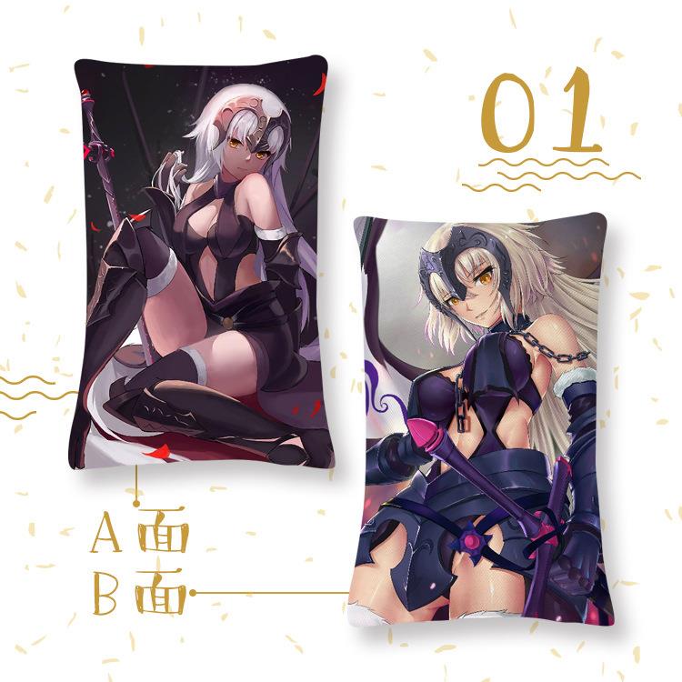 动漫抱枕fatego黑贞德白贞德saber4060双面枕皮靠枕靠垫跨境