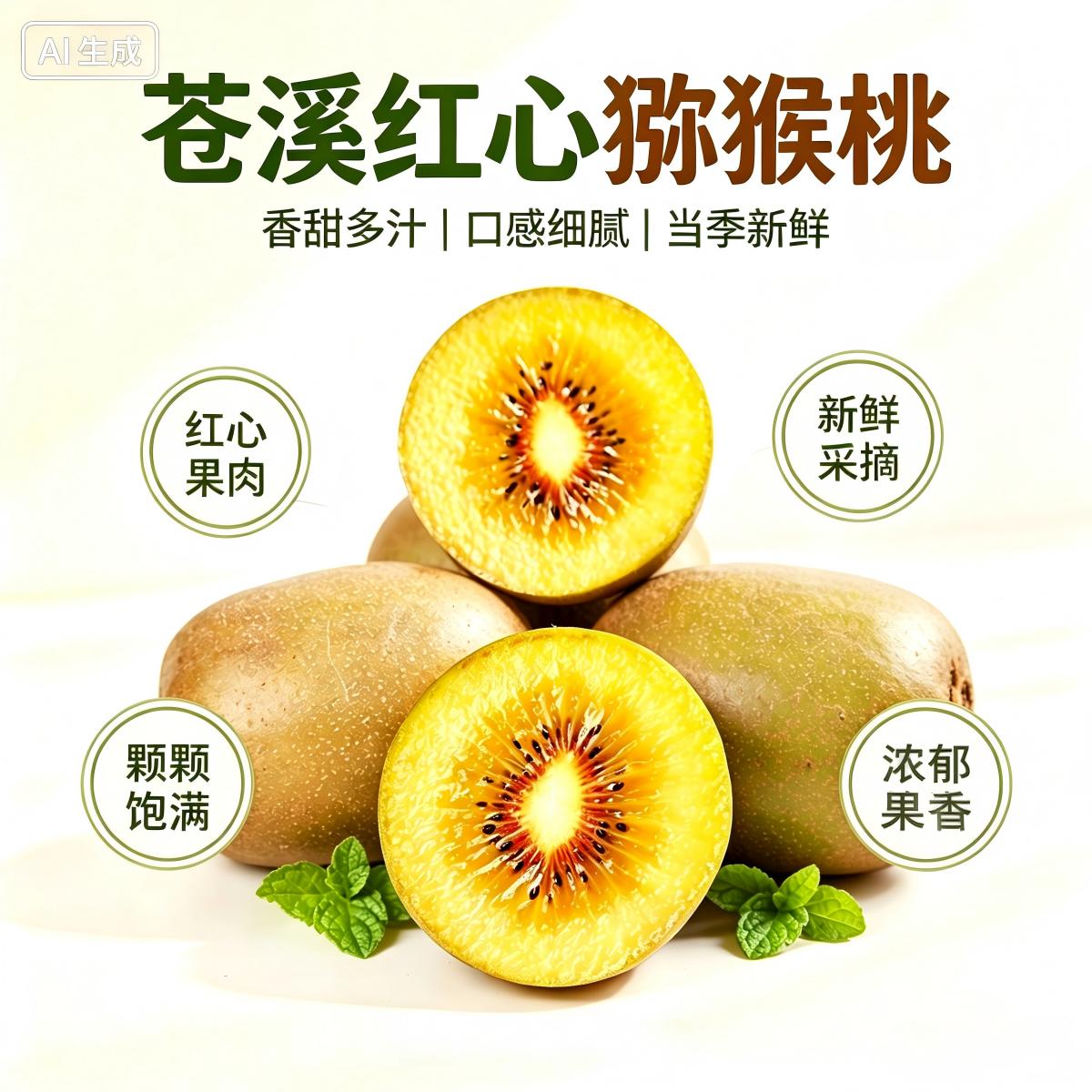 苍溪红心猕猴桃30枚中果