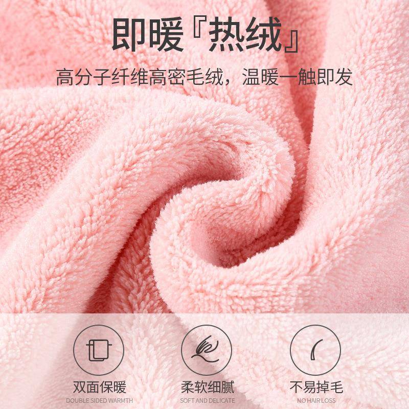 儿童睡袍吸水速秋冬中干大童加厚保暖浴5875衣男女童卡通珊童瑚绒