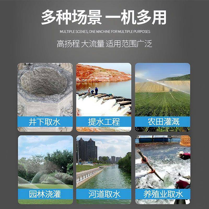 深井泵深水井水泵高山螺杆家用农用潜水泵灌溉抽水机国标全自动泵