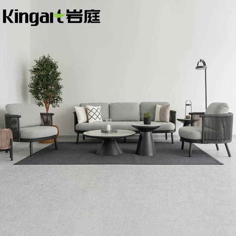 户外沙发庭院室外防水防晒柚木组合露天阳台别墅设计师花园家具