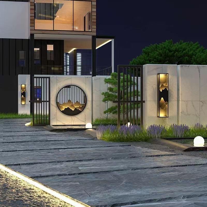 新中式户外防水壁灯别墅庭院迎门墙景观灯中国风个性创意装饰灯IN