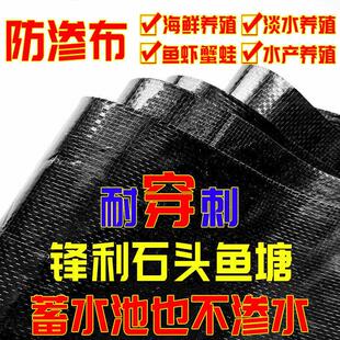鱼塘防渗布防渗膜加厚养殖鱼池蓄水池防水布黑色地膜防漏编织膜