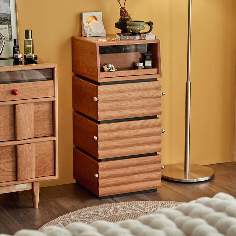 实木抽屉四斗柜卧室床头柜储物柜樱桃木沙发侧柜电视边柜床尾柜,住宅家具,斗柜,淘宝优惠券,粉丝福利购,淘宝优惠卷