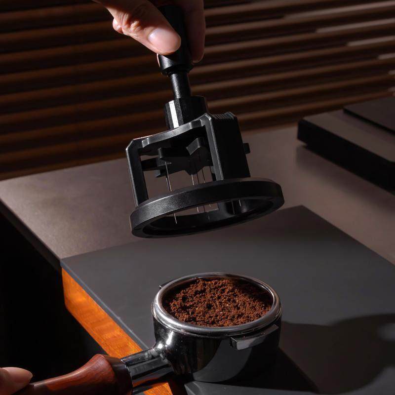 51/53/58mm磁吸搅拌散粉针意式咖啡布粉针可调节旋转式针式布粉器