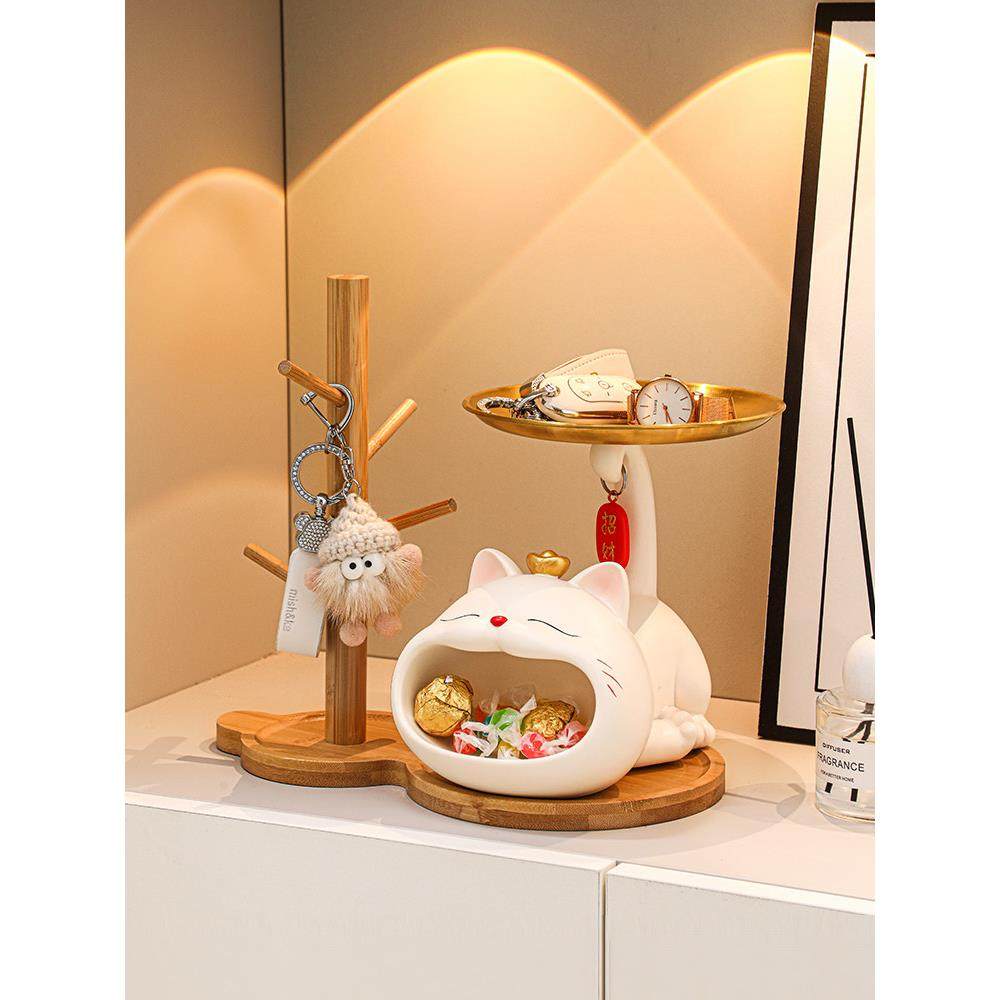 招财猫钥匙收纳玄关摆件入户进门鞋柜置物架装饰客厅家居乔迁礼品,家居饰品,装饰摆件,淘宝优惠券,粉丝福利购,淘宝优惠卷