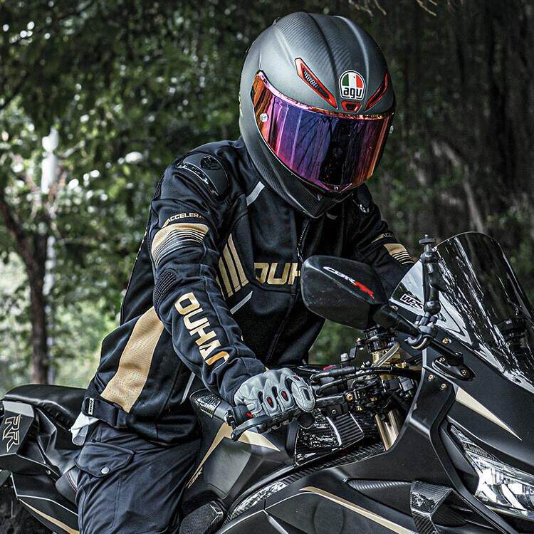 杜汉摩托车骑行服套装网眼透气防摔骑行服骑士服夹克男女骑行服夏