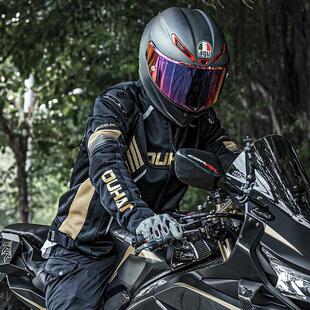 杜汉摩托车骑行服套装网眼透气防摔骑行服骑士服夹克男女骑行服夏