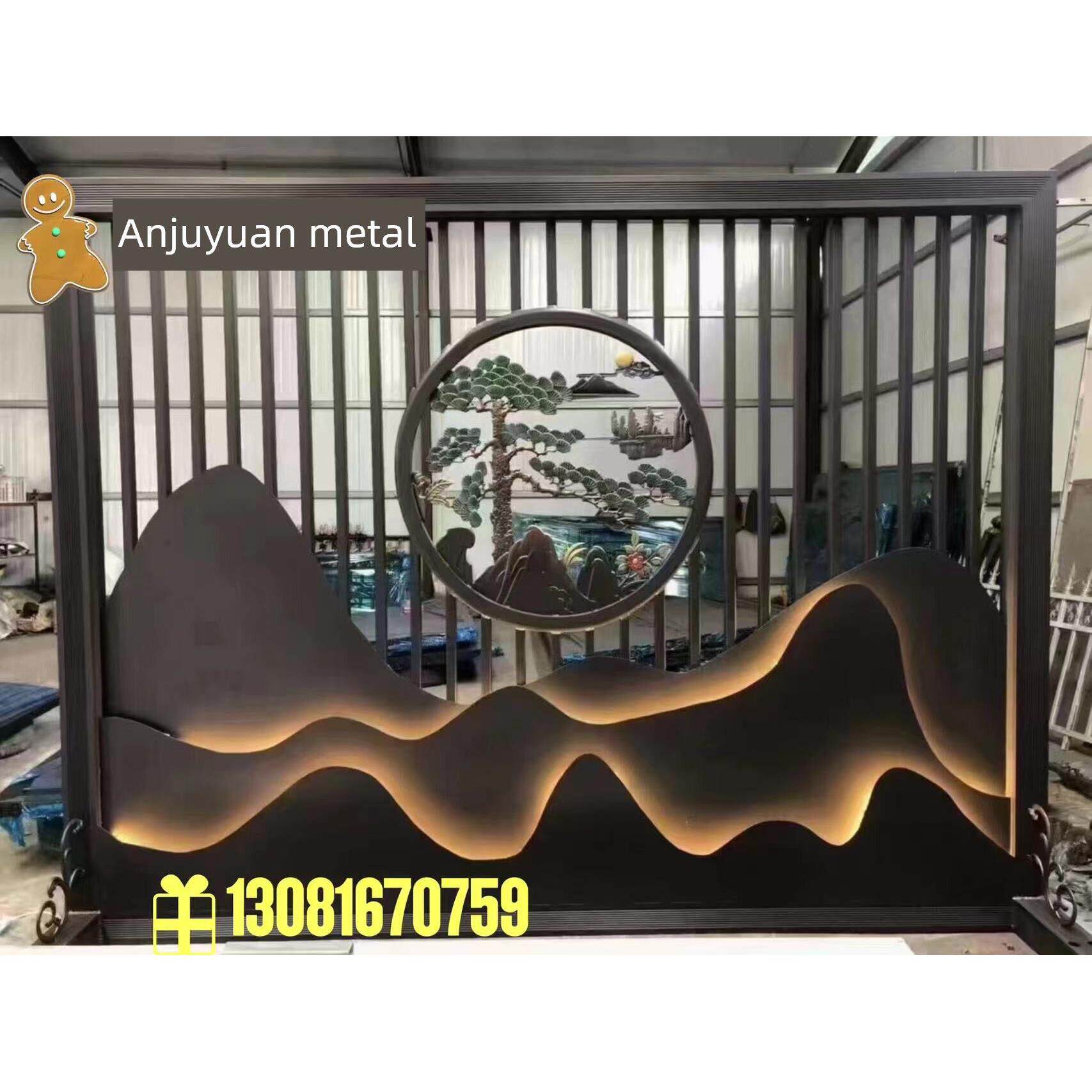 铝合金屏风户外庭院中空景观格栅背景墙铝合金屏风隔断铝艺术影墙