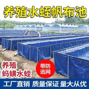 蚂蟥水蛭养殖箱加厚帆布鱼池水箱蚂蟥池暂养箱黄鳝养殖池水池箱网