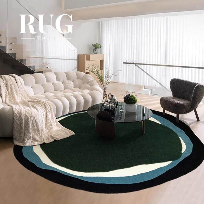 法式复古圆形地毯轻奢高级感不规则沙发茶几黑色耐脏卧室地垫异形,居家布艺,地毯,淘宝优惠券,粉丝福利购,淘宝优惠卷