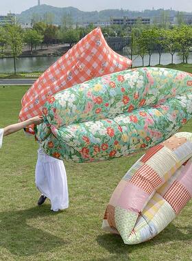 puui原创生活新款碎花充气沙发懒人音乐节露营便捷式ins户外沙发