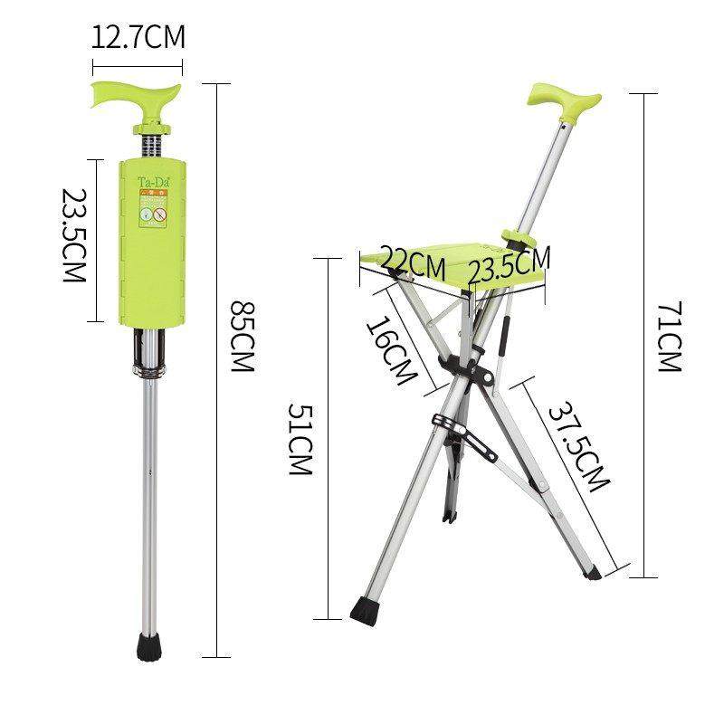 铝合金轻便折叠合拐杖椅老人座椅拐杖凳收缩手杖椅