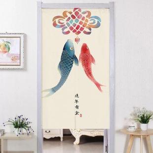 挂帘子 中国风门帘隔断帘家用卧室卫生间试衣间免打孔进门遮挡中式