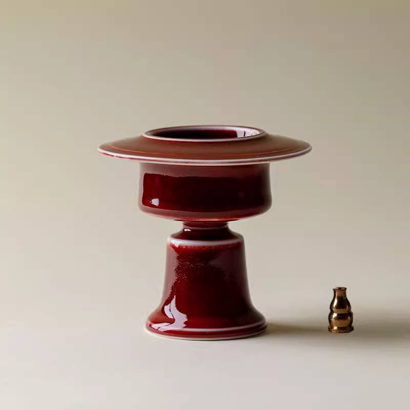 MEETDELICATE窑变豇豆红香炉