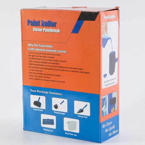 新品多功能滾筒式油漆刷套裝粉墙滚刷滚筒刷pintar facil无死角