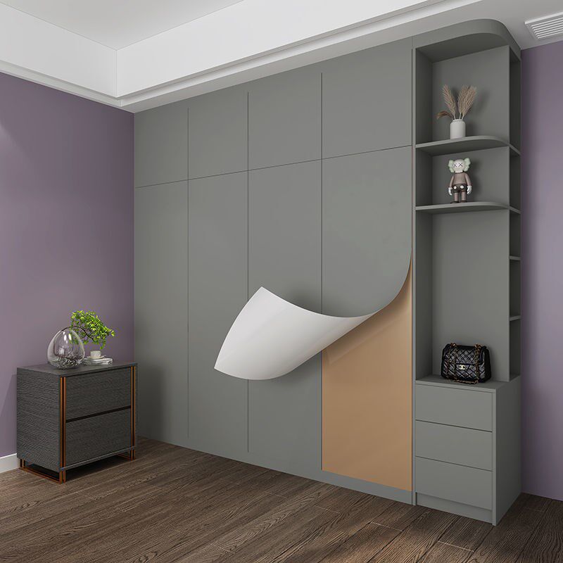 加厚肤感衣柜改色贴纸墙纸自粘旧柜子H橱柜门移门改造家具翻新贴