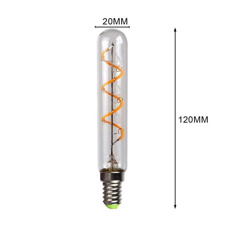 2个装T20*120小试管灯泡LED柔性灯丝灯复古装饰照明UE14小螺口灯