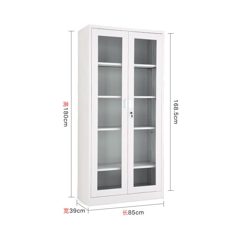 广州家具钢制办公室文件柜铁皮柜档案资料L凭证柜带锁矮柜储物柜