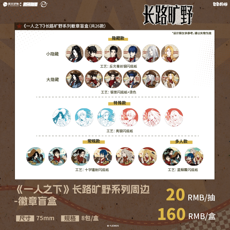 一人之下长路旷野徽章吧唧拍立得图片