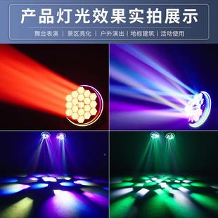 19颗蜂眼摇摇头染色灯酒吧Led转旋调焦头灯帕灯台舞演19颗大蜂出