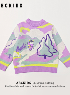 abckids童装女童毛衣2026秋冬新款儿童针织衫女宝宝时髦洋气上衣