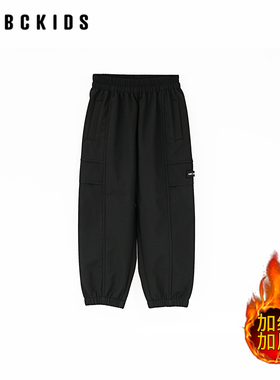 abckids童装男童加绒裤子2026冬装新款儿童加厚保暖冬季工装长裤