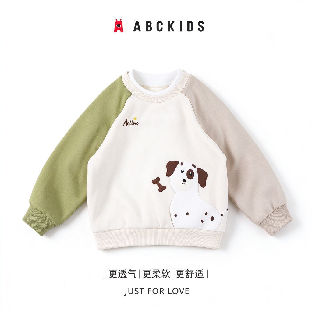 【专柜同款】abckid童装2026秋冬季新款儿童上衣女童洋气卡通卫衣